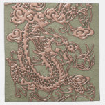 Copper Dragon on Khaki Leather Texture napkins
