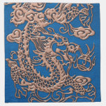 Copper Dragon on Lapis Blue Leather Texture napkins