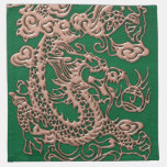 Copper Dragon on Pine Green Leather Texture napkins