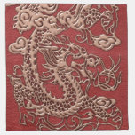 Copper Dragon on Red Leather Texture napkins