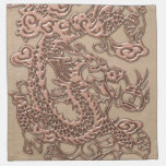 Copper Dragon on Shell Leather Texture napkins