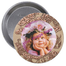 Copper Dragon on Shell Leather Texture Pin
