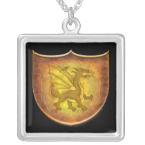 Copper Dragon Pendant Necklace necklaces
