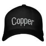 Copper embroidered hats