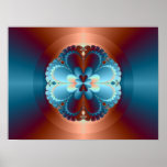 Copper Flower Power Print
