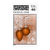 Copper Frosted Flourishes Winter Postage Stamp
