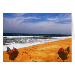 Copper Goes To the Beach Greeting Card