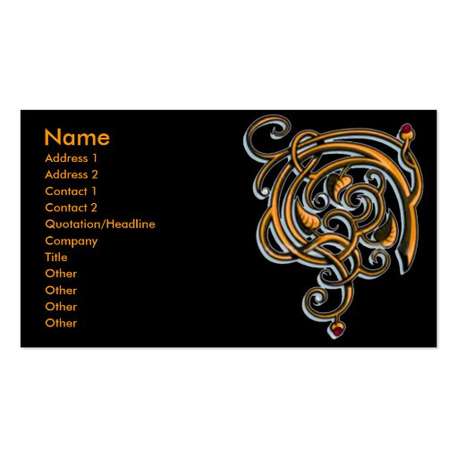 Copper Grunge Biz Card Business Card Templates (front side)