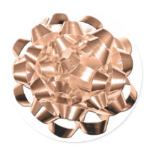 Copper Holiday Bow Christmas Season Cards Seals stickers by TDSwhite Copper Holiday Bow Christmas Season Cards Seals stickers