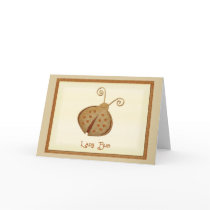 Copper Lady Bug Note Card