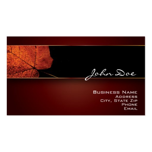 Copper Leaf Business Card (front side)
