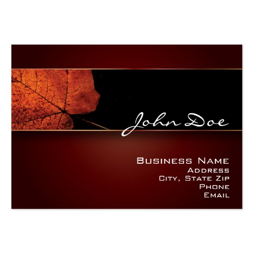 Copper Leaf Chubby Business Card (front side)