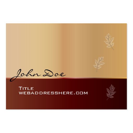 Copper Leaf Chubby Business Card (back side)