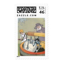 Copper Man Rescued From Well Stamps