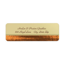 Copper Metal Gold Wedding Address Label