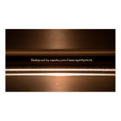 COPPER METALLIC Business Cards (back side)