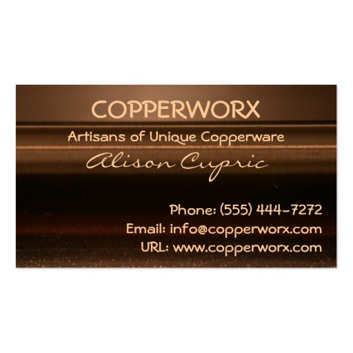 COPPER METALLIC Business Cards