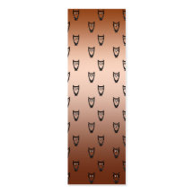 Copper owl pattern business cards