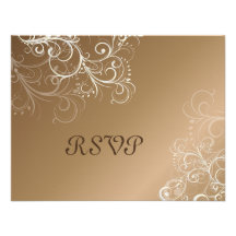 Copper/Pearl swirls RSVPs require 5x7 invitations