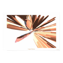 Copper Phoenix Abstract Digital Art by B. Crisp posters