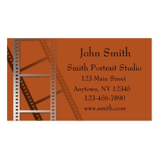 Copper Photographer Business Card (front side)