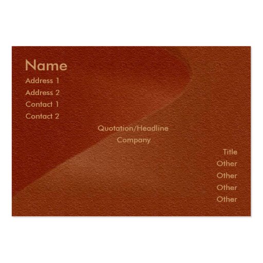Copper Profile Card Business Cards (front side)