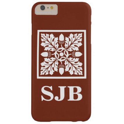 Copper Red Acorn and Leaf Tile Design Barely There iPhone 6 Plus Case
