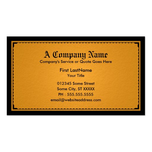 copper sophistications business cards (back side)