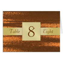 Copper Table Number Folded Card