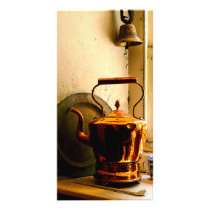 Copper Tea Kettle on Windowsill Photo Cards