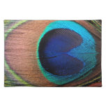 Copper/Teal/Blue Peacock Feather placemats