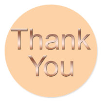 Copper Thank You Stickers by FLOWGEEZ Copper Thank You Stickers