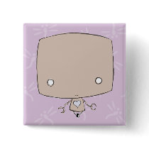 Copper the Little Robot (firefly print) buttons