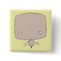 Copper the Little Robot (lemon washi print) buttons