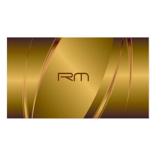 Copper Tint Metallic Look-Stainless Steel Pattern Business Card (front side)