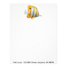 Copperband Butterflyfish Customizable Letterhead
