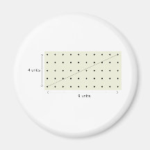 Coprime Lattice of 4 and 9 Fridge Magnet