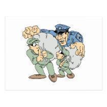 Cops and Robbers Postcard