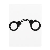 cops handcuffs postcard