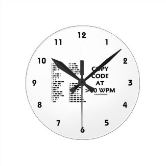 Copy Code At >40 WPM (International Morse Code) Wallclocks