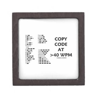 Copy Code At >40 WPM (International Morse Code) Premium Keepsake Boxes