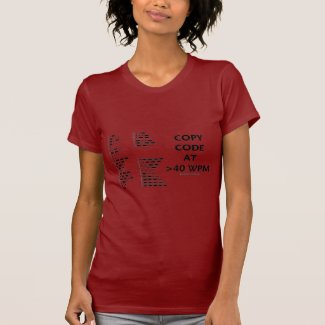 Copy Code At >40 WPM (International Morse Code) Tee Shirt
