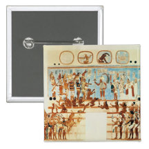 Copy of a wall painting from Bonampak Pin