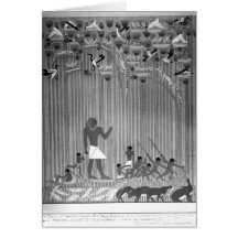 Copy of Egyptian painted relief depicting Fishing Greeting Card