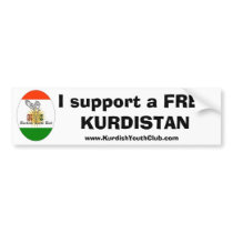 Copy of kycflagg, I support a free Kurdistan, w... bumper stickers