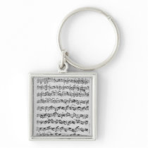 Copy of 'Partita in D Minor for Violin' Key Chains