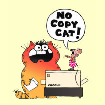 Funny cartoon copy cat t shirts, hilarous cat humor t shirt, stupid cartoon cat and mouse humor tee, humorous cat mouse t shirt, silly cat gifts,
