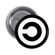 Copyleft - information wants to be free pinback buttons