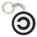 Copyleft - information wants to be free key chain