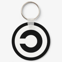 Copyleft - information wants to be free keychains